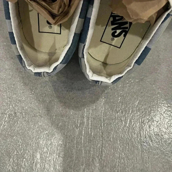 [W7.5]Vans Shoes Vans Classic Slip-On Platform Multi  Check Blue Women's - Picture 9 of 11